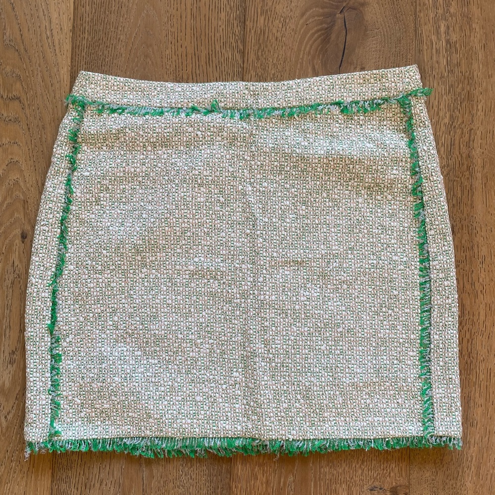 J.Crew Womens short straight skirt dressy green sz 6 EUC